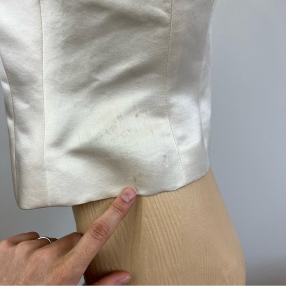 EMANUEL UNGARO 100% Silk Ivory white Formal TUXEDO VEST - Picture 10 of 15